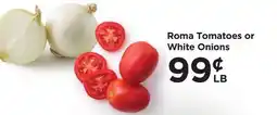 Food 4 Less Roma Tomatoes or White Onions offer