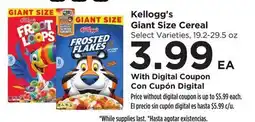 Food 4 Less Kellogg's Giant Size Cereal offer