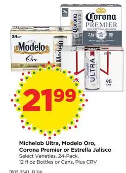 Food 4 Less Michelob Ultra, Modelo Oro, Corona Premier or Estrella Jalisco offer