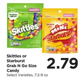 Food 4 Less Skittles or Starburst Grab N Go Size Candy offer