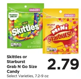 Food 4 Less Skittles or Starburst Grab N Go Size Candy offer