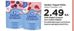 Food 4 Less Gerber Yogurt Melts offer