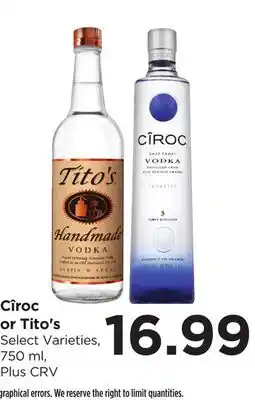 Food 4 Less Cîroc or Tito's offer