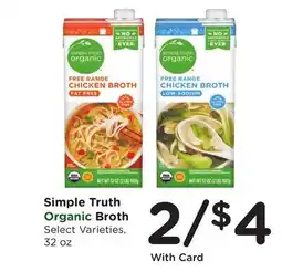 Ralphs Simple Truth Organic Broth offer