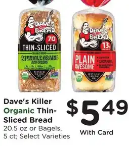 Ralphs Dave's Killer Organic Thin- Sliced Bread offer