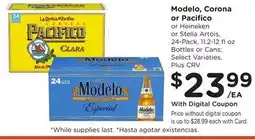Ralphs Modelo, Corona or Pacifico offer