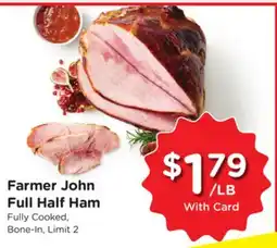 Ralphs Farmer John Full Half Ham offer