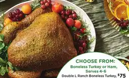Ralphs Boneless Turkey or Ham offer