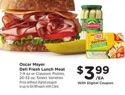 Ralphs Oscar Mayer Deli Fresh Lunch Meat offer