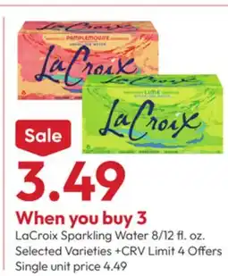 Stater Bros LaCroix Sparkling Water offer