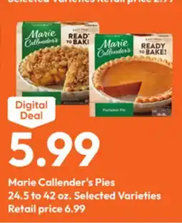 Stater Bros Marie Callender's Pies offer