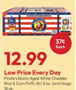 Stater Bros Pirate's Booty Aged White Cheddar Rice & Corn Puffs offer