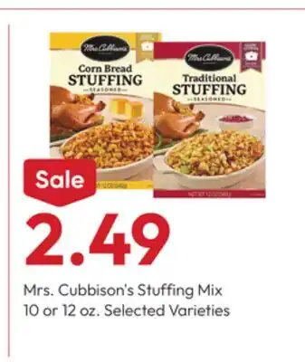 Stater Bros Mrs. Cubbison's Stuffing Mix offer
