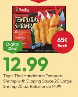 Stater Bros Tiger Thai Handmade Tempura Shrimp with Dipping Sauce offer