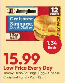 Stater Bros Jimmy Dean Sausage, Egg & Cheese Croissant Family Pack offer