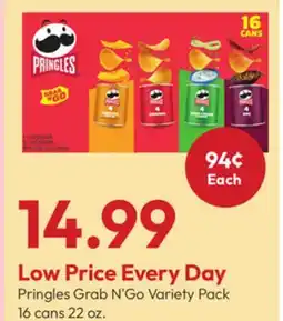 Stater Bros Pringles Grab N'Go Variety Pack offer