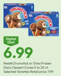 Stater Bros Nestlé Drumstick or Oreo Frozen Dairy Dessert Cones offer