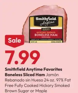Stater Bros Smithfield Anytime Favorites Boneless Sliced Ham offer