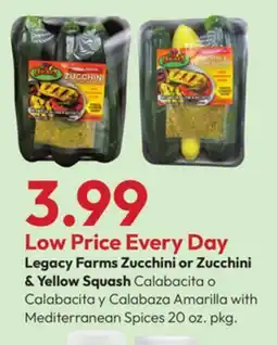 Stater Bros Legacy Farms Zucchini or Zucchini & Yellow Squash offer