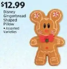 Aldi Disney Gingerbread Shaped Pillow offer
