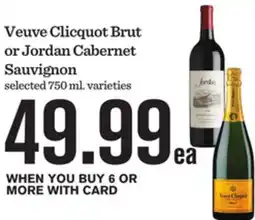 Mariano's Veuve Clicquot Brut or Jordan Cabernet Sauvignon offer