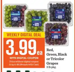 Mariano's Red, Green, Black or Tricolor Grapes offer
