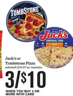 Mariano's Jack's or Tombstone Pizza offer