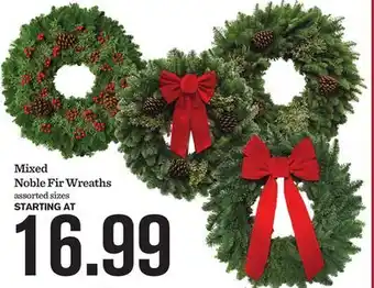 Mariano's Mixed Noble Fir Wreaths offer