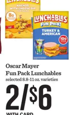 Mariano's Oscar Mayer Fun Pack Lunchables offer