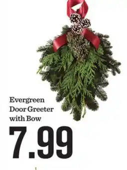 Mariano's Evergreen Door Greeter with Bow offer