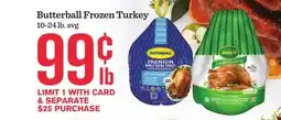 Mariano's Butterball Frozen Turkey offer