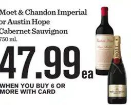 Mariano's Moet & Chandon Imperial or Austin Hope Cabernet Sauvignon offer