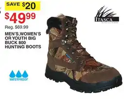 Dunham's Sports MEN'S, WOMEN'S OR YOUTH BIG BUCK 800 HUNTING BOOTS offer