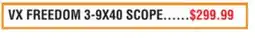 Dunham's Sports VX FREEDOM 3-9X40 SCOPE offer