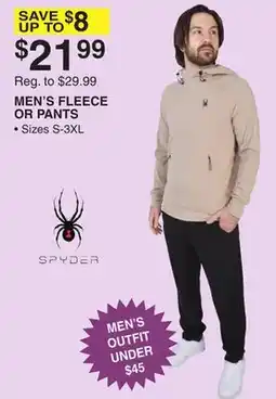 Dunham's Sports SPYDER MEN'S FLEECE OR PANTS offer