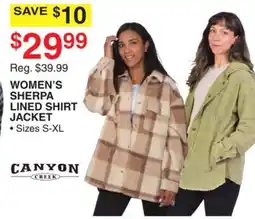 Dunham's Sports WOMEN'S SHERPA LINED SHIRT JACKET offer