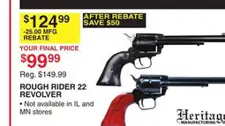 Dunham's Sports ROUGH RIDER 22 REVOLVER offer