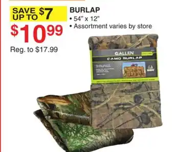 Dunham's Sports BURLAP offer