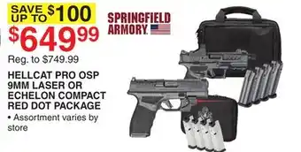 Dunham's Sports SPRINGFIELD ARMORY HELLCAT PRO OSP 9MM LASER OR ECHELON COMPACT RED DOT PACKAGE offer