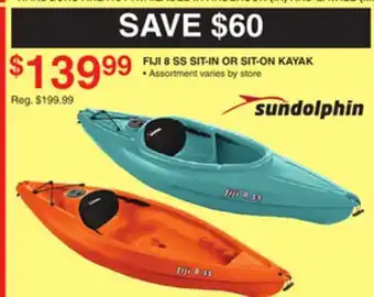 Dunham's Sports SUNDOLPHIN FIJI 8 SS SIT-IN OR SIT-ON KAYAK offer