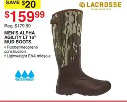 Dunham's Sports LACROSSE MEN'S ALPHA AGILITY LT 16 MUD BOOTS offer