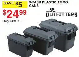 Dunham's Sports 3-PACK PLASTIC AMMO CANS offer