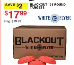 Dunham's Sports WHITE FLYER BLACKOUT 135 ROUND TARGETS offer