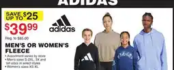 Dunham's Sports ADIDAS MEN'S OR WOMEN'S FLEECE offer