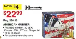 Dunham's Sports HORNADY AMERICAN GUNNER offer