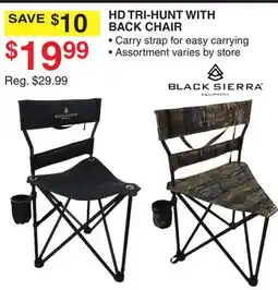 Dunham's Sports BLACK SIERRA HD TRI-HUNT WITH BACK CHAIR offer