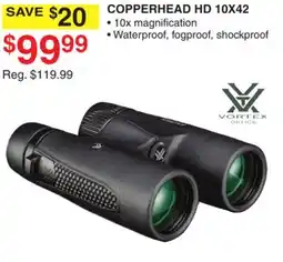 Dunham's Sports VORTEX COPPERHEAD HD 10X42 offer
