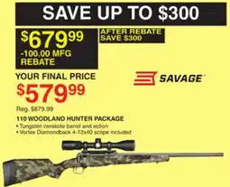 Dunham's Sports SAVAGE 110 WOODLAND HUNTER PACKAGE offer