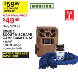 Dunham's Sports MOULTRIE EDGE 2 SCOUT-N-SCRAPE GAME CAMERA KIT offer