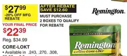 Dunham's Sports AFTER REBATE CORE-LOKT offer